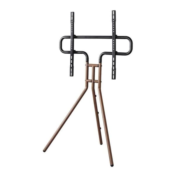 Socle TV "Design chevalet", 191cm (75"), höjd variabel, askträ, valnöt Svart, Valnöt