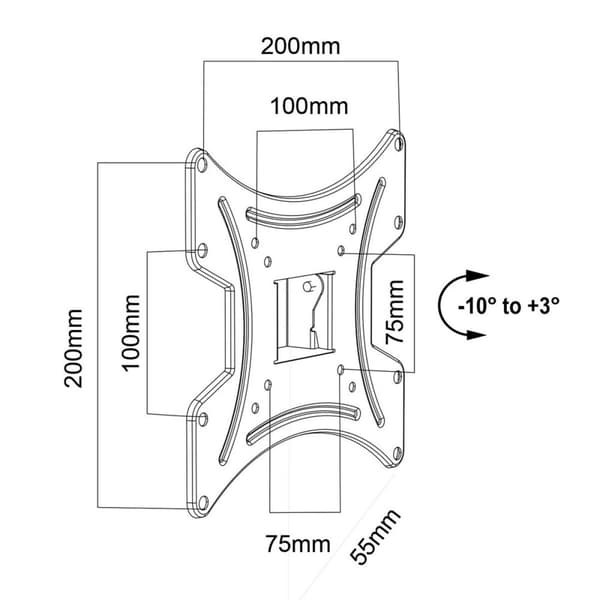 TV-holder MacLean 85665 43" 23" 30 Kg