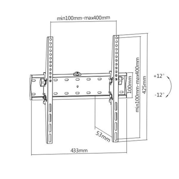 Seinäteline GEMBIRD WM-55T-02 32" 55" 40 kg