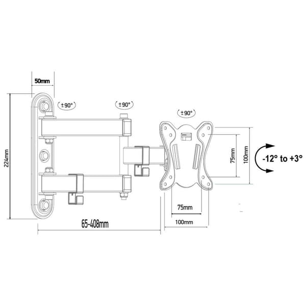 TV-teline MacLean MC-417 32" 13" 30 Kg