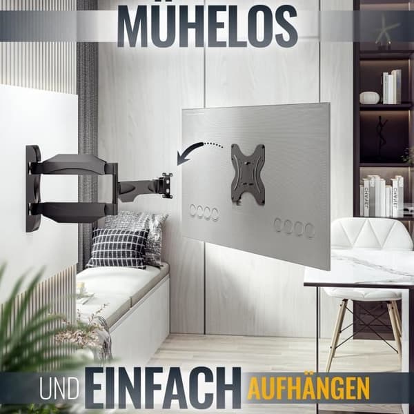 RICOO Support Murale TV Orienterbar S0822 Nej Universal 29-47 74-119cm