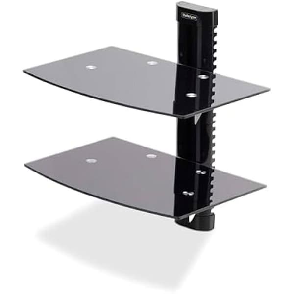 Väggmonterad Flytande Hylla - STARTECH.COM - Justerbar Modell - Härdat Glas - Stålstöd - Max Belastning 7kg