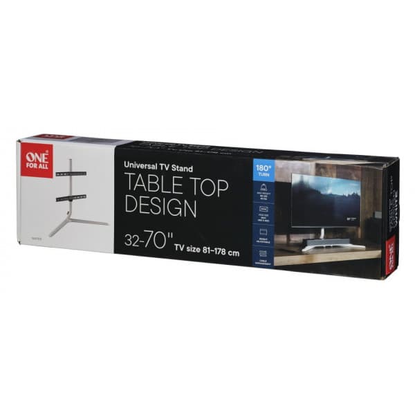 One For All WM7431 bordstativ för TV 32-70”, vit