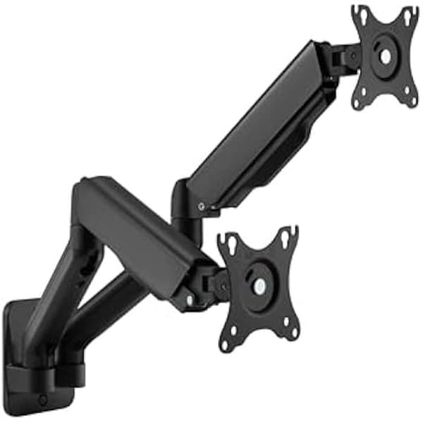 Dubbelskärm väggfäste - EQUIP - 650138 - 17"-32" - Max belastning 9 kg - Lutning 180° Svart