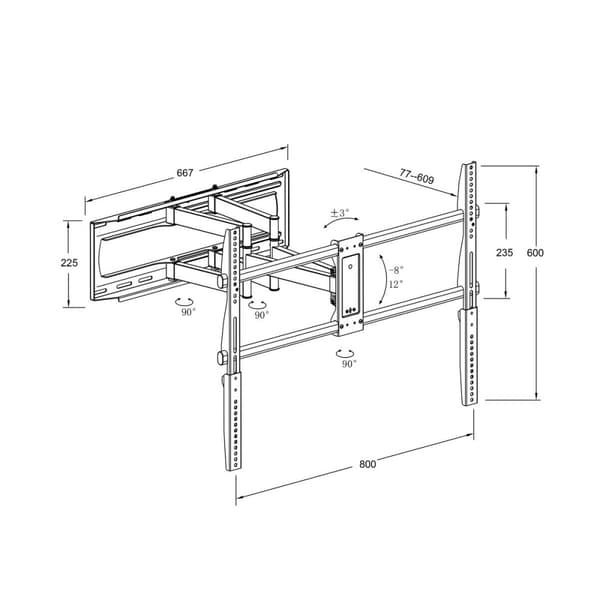 TV-holder TM Electron 90" 70 Kg