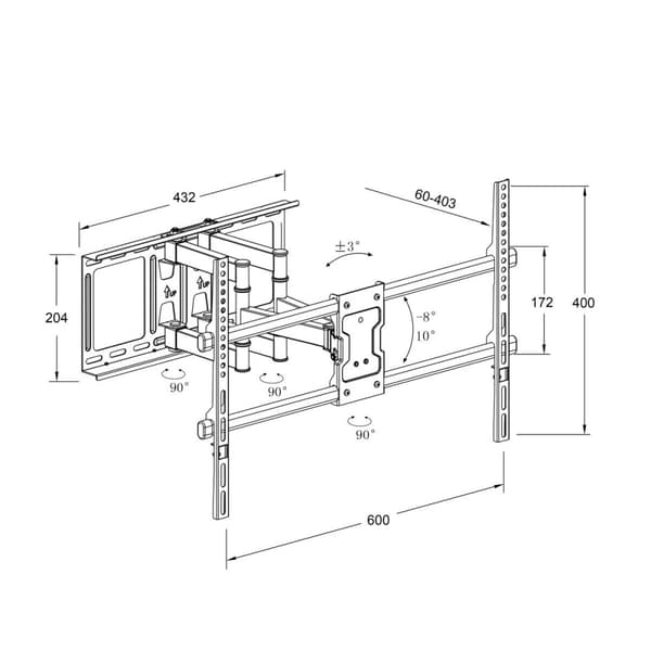 TV-holder TM Electron 45 kg