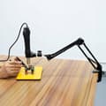 Miniatyrbillede 8 af 11: Bom - universel tredje arm med 4 krokodilleklemmer monteret på bordpladen