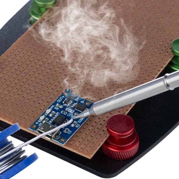 Metalmagnetisk monteringsbeslag til lodning af printkort (printkort + 6x magnet)