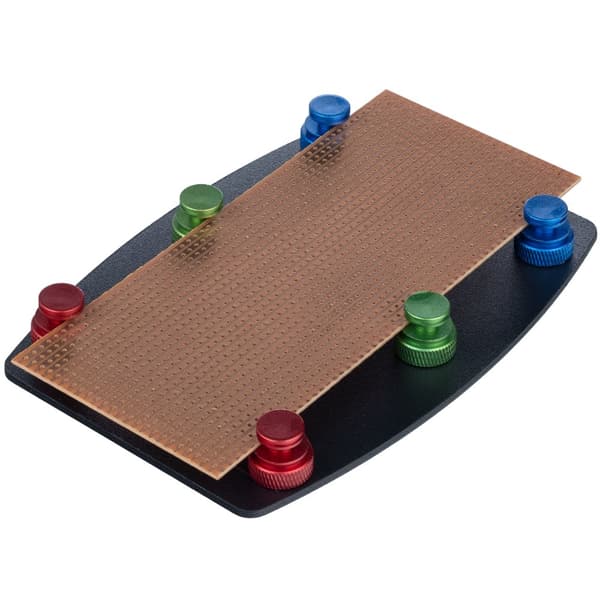 Metalmagnetisk monteringsbeslag til lodning af printkort (printkort + 6x magnet)