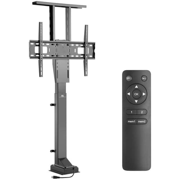 TV-bänk 37-65" max 50 kg max VESA 600x400 höjdjusterbar med Maclean MC-866 fjärrkontroll Svart