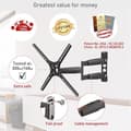 Miniatyrbild 3 av 4: Support TV Mural - Barkan - 53,5 cm - Neutralt - För skärmar 13-65 Tum - 36 Kg Max