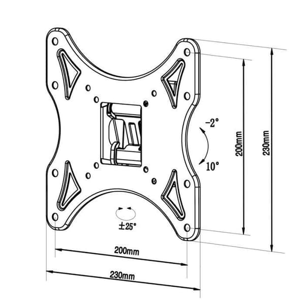 TM Electron TMSLC281, 25 kg, 25,4 cm (10"), 106,7 cm (42"), 200 x 200 mm, 200 x 200 mm, svart