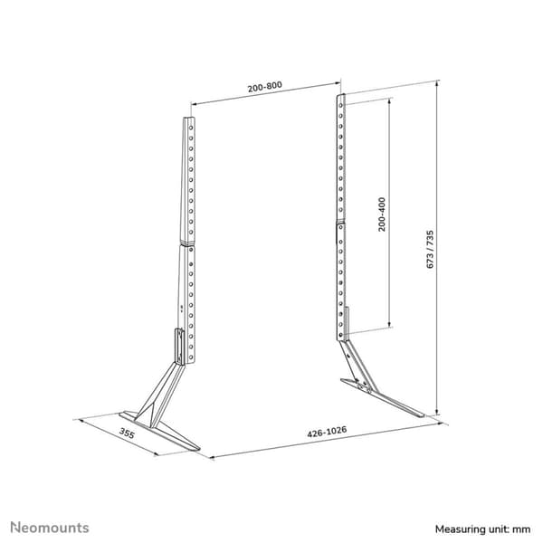 Skærm bord støtte Neomounts DS45-430BL19 75"