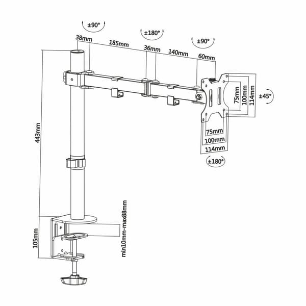 Skærm bord støtte Aisens DT32TSR-039 32"