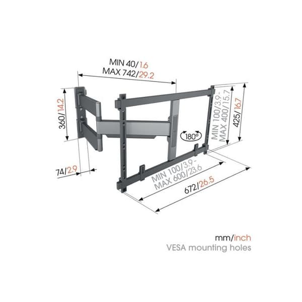 Vogel's TVM 5845 Svart - TV-väggfäste - TV-fästen