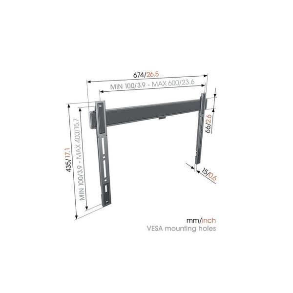 Väggfäste för Vogel's ELITE TVM 5605 FIXED plattskärm - VOGELS - 40'' till 100'' - Vit - Plattskärmar