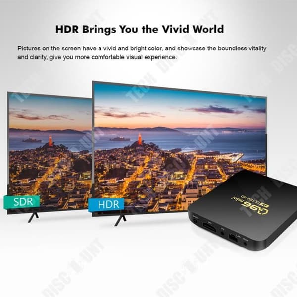 TD® Android High-Definition Display Network TV Set-top Box Player Trådlös Bluetooth Multi-Language TV Box Lätt, bärbar och flytande