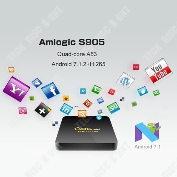 TD® Android High-Definition Display Network TV Set-top Box Player Trådlös Bluetooth Multi-Language TV Box Lätt, bärbar och flytande
