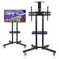 Miniatyrbild 1 av 4: TD® Fristående TV-bänk Vagn Mobilt TV-ställ med hjul 32" till 65" Svart
