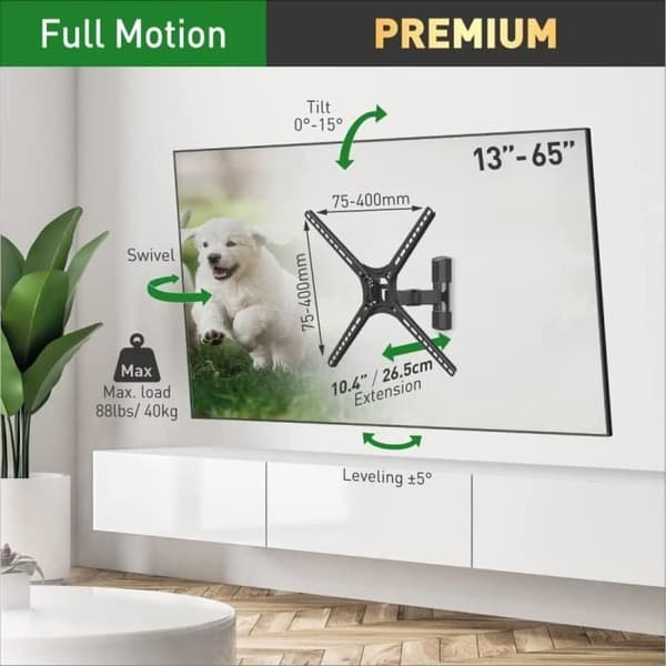 Stöd TV Mural Barkan för skärmar 13-65 tum