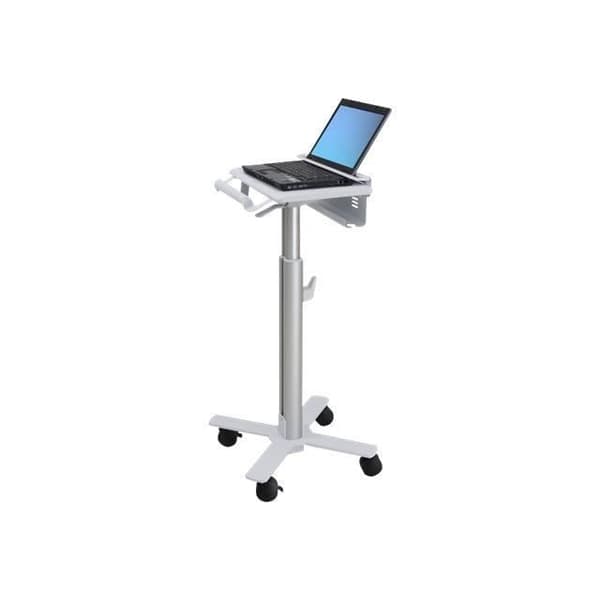 Ergotron Laptop Cart, SV10 White Metal Medical Laptop Cart, Aluminium Skärmstorlek: upp till 17"