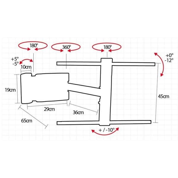 OMB Smart 3, 25 kg, 81,3 cm (32"), 139,7 cm (55"), 300 x 200 mm, 600 x 400 mm, svart