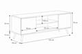 Miniatyrbillede 3 af 3: Focus RTV-skab 135 cm Eg artisan hvid