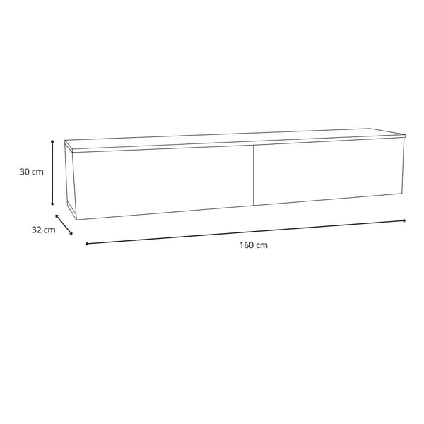 RTV-skåp Nicole 160 cm - färg Artisan Oak