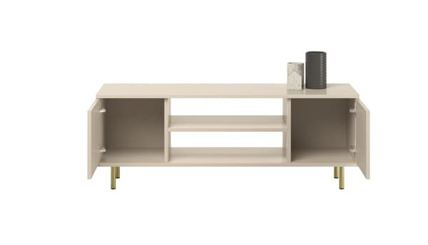 RTV-kaappi 135 cm Cashmere, kultaiset jalat