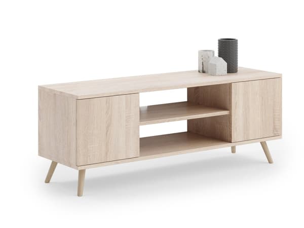 RTV-skåp 155 cm Skandinavisk ek sonoma