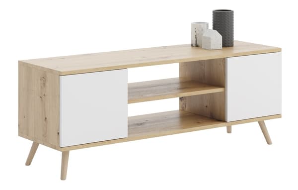 RTV Focus 155 cm tammi artisan valkoinen