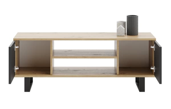 Focus RTV skåp 135 cm - loft Ek artisan svart