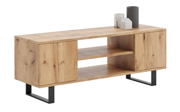 RTV-skåp 155 cm loft svart - vit