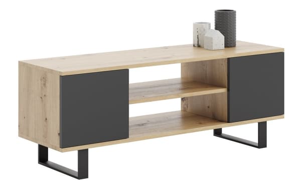RTV Focus 155 cm skab - metalben Eg artisan sort