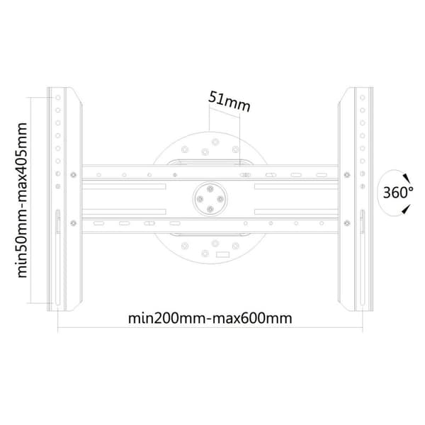 Vægstøtte Neomounts LED-WR100BLACK 75" Sort