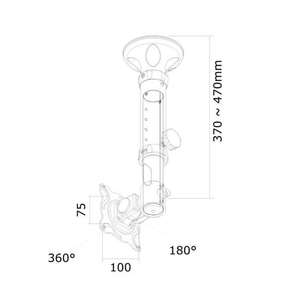 TV-holder Neomounts FPMA-C025SILVER 10" 30" 12 kg