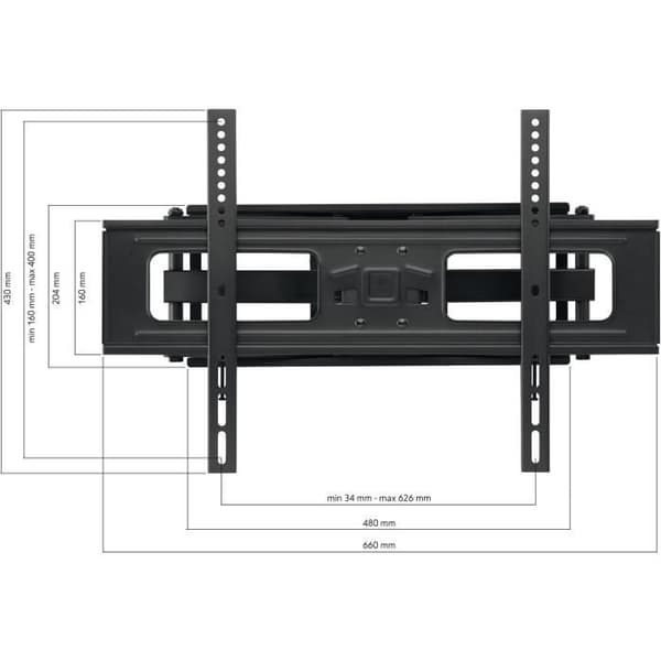 EN FÖR ALLA WM4661 Tiltbart och vridbart väggfäste för skärmar från 81 till 229 cm (32 till 90") - Maxvikt: 60 kg