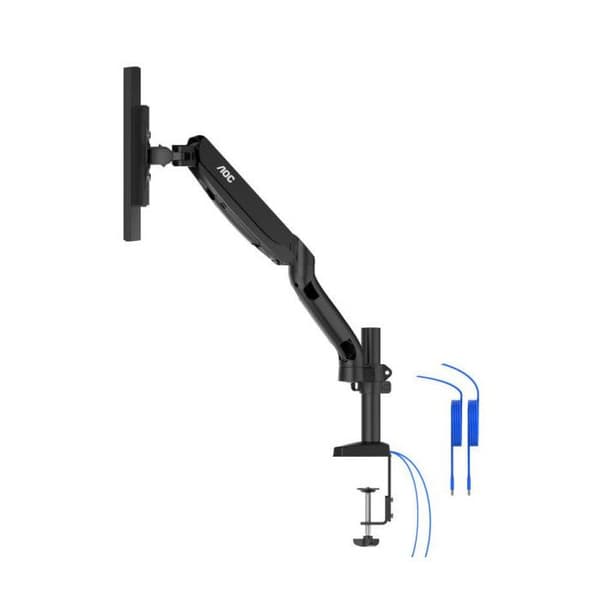 Monteringsarm - AOC - AD110DX - För 2 skärmar 13'-31.5' - Justerbar - Svart aluminium