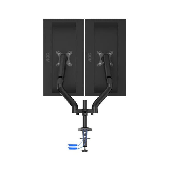 Monteringsarm - AOC - AD110DX - För 2 skärmar 13'-31.5' - Justerbar - Svart aluminium