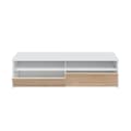Miniatyrbild 4 av 10: Meuble TV 2 portes battantes et 2 niches de rangement Kioto - L130 cm