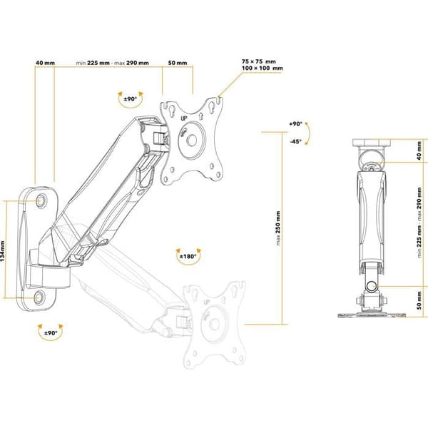 AlzaErgo Arm S40B Vägg