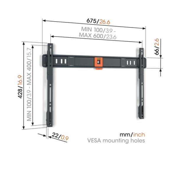 Veggbrakket Vogel's 1816050 75 Kg