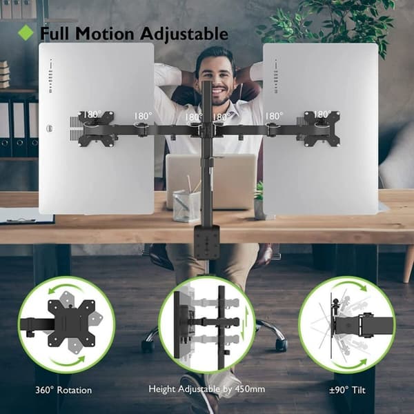 Bordfäste för Skärm Techly 027514 27" 13"