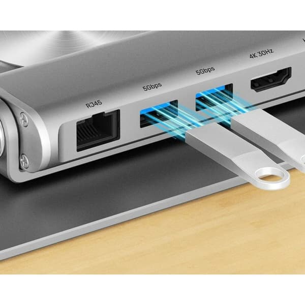 Fleksibel og justerbar støtte til bærbar computer Unitek D1109B01 Aluminium