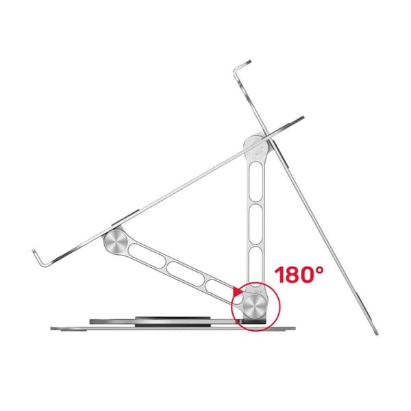Vikbart och justerbart stativ för bärbar dator Unitek OT180SL01 Aluminium