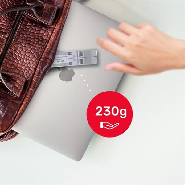Fleksibel og justerbar støtte til bærbar computer Unitek OT155SL Aluminium