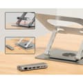 Miniatyrbillede 8 af 8: Fleksibel og justerbar støtte til bærbar computer Unitek D1109B01 Aluminium