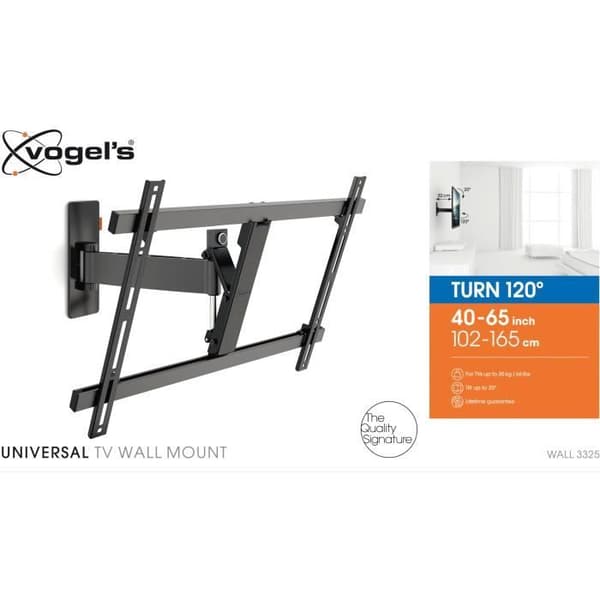Vogel's Wall 3325 Vägg-TV-fäste 40-65 tum Lutbar vridbar 120 30 Kg VESA 600x400