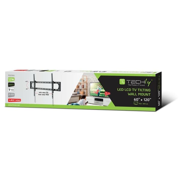 Techly ICA-PLB-369T TV-fäste/-stativ 3,05 m (120 tum) Svart Svart