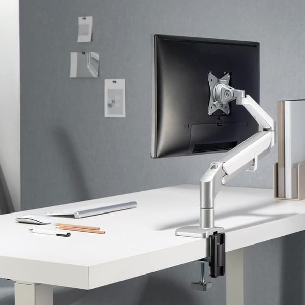 Ergo Office grå skrivebordsskærmbeslag, med fjeder, 17"-32", 9 kg, ER-405G